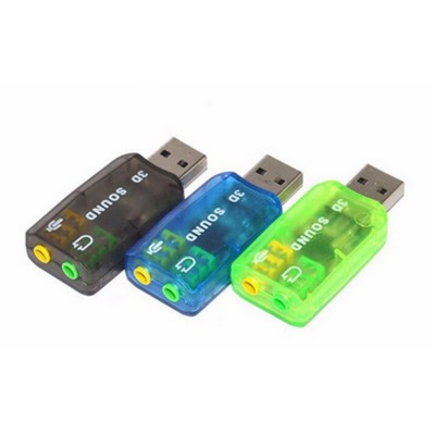 USB to 3.5mm Speaker 3D Sound Card 5.1 Audio Sound Virtual Adapter PC Notebook
