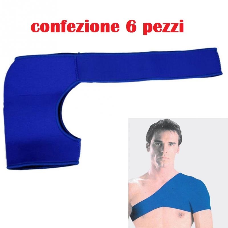 Set 6 Pezzi Fascia Elastica Tutore Spalla Sport Lussazioni Fitness Neoprene moc