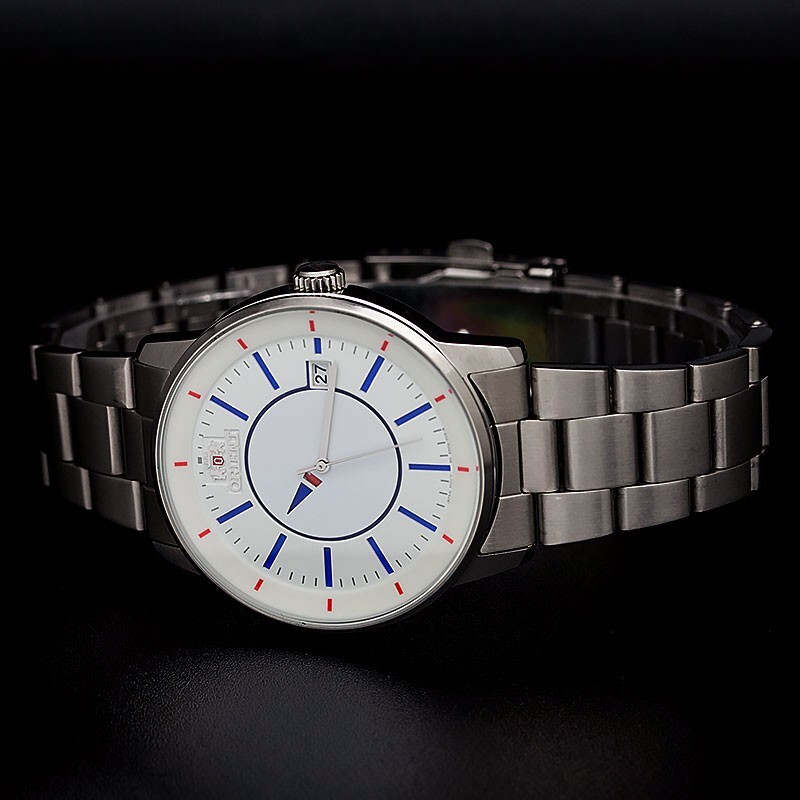 Pre-owned Orient Watch Disk Model Er0200fd Tricolor Automatic White Dial Made In Japan