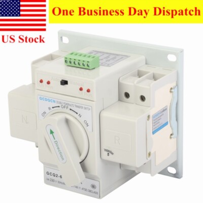 Home Dual Power Automatic Transfer Switch 2P 63A 220V Mini Change-Over ATS