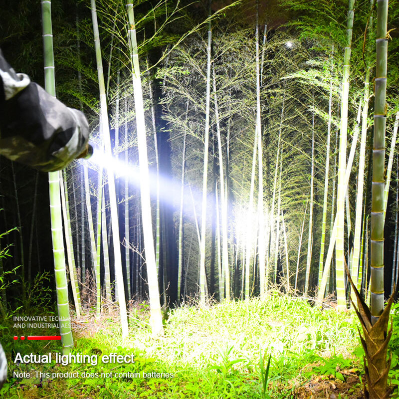 Tactical LED Flashlight Torch 800 Yards Hunting White Light Rechargeable Coyote