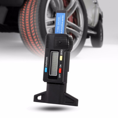 Car Wheel Tyre Digital Tread Brake Pad Shoe Gauge Depth Tester Guage Meter Tool