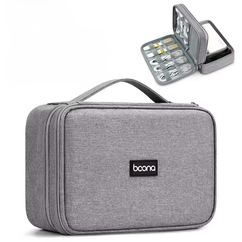 Large Capacity Travel USB Gadget Cable Bag Headphone Storage Box Data Cable Stor