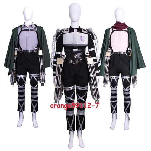 Attack On Titan Full Set Cosplay Costume Prop Weapon MikasaAckerman Levi Uniform