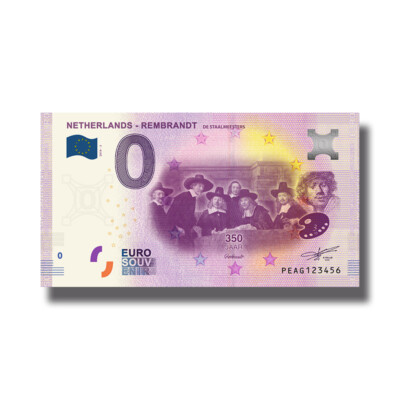 2019-3 Netherlands PEAG Rembrandt Euro Billet Souvenir Banknote Euro Schein