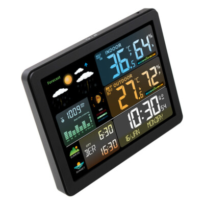 LCD Digital Indoor & Outdoor Wireless Weather Station Clock Calendar Thermometer