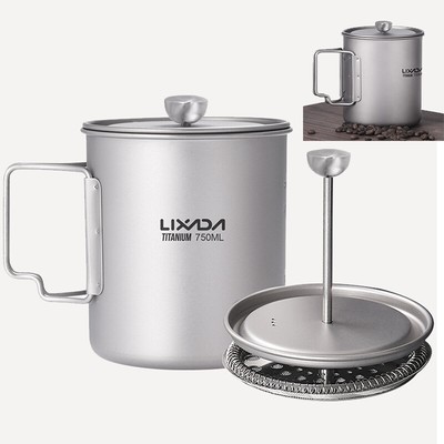 Pot Titanium Mug With Lid Backpacking Coffee Cup A6c6