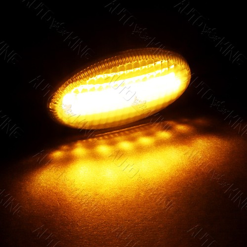 FIT 02-07 SUBARU IMPREZA WRX SMOKE LENS AMBER LED TURN SIGNAL SIDE MARKER LIGHTS