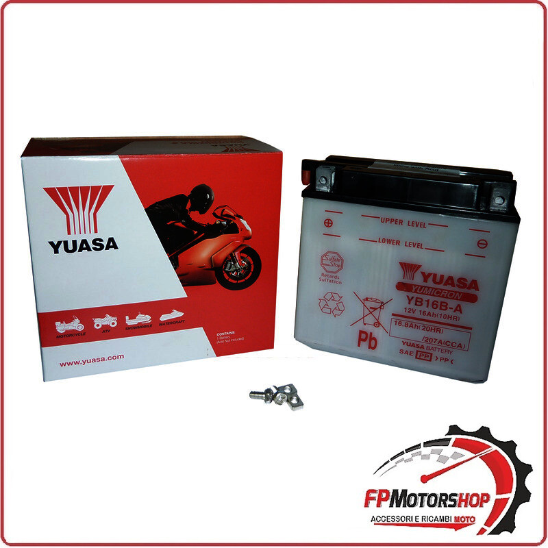 BATTERIA PER MOTO YUASA YB16B-A 12V 16AH 160X90X161MM CCA207 CAGIVA