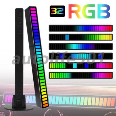 Music Sound Light Voice Activated Pickup Rhythm RGB LED Strip Tube Car Bar Lamp
