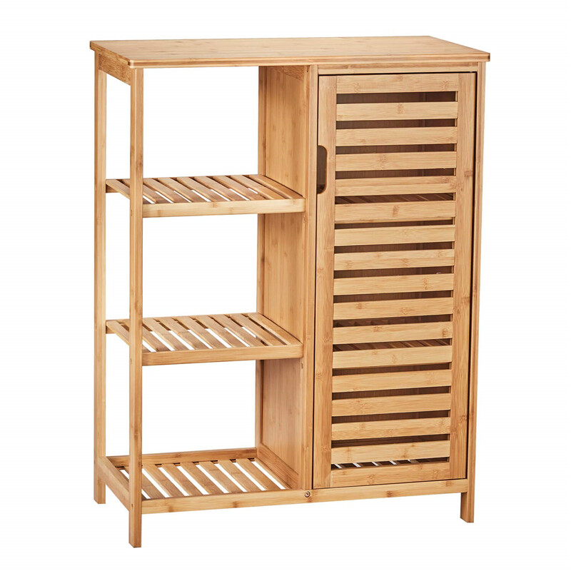 High Quality Bamboo End Table Side Table Utility Storage Cabinet
