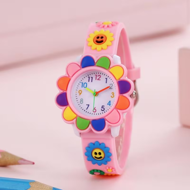 Fashion Colorful Cartoon Sunflower Watch Quartz Electronic Watch Holiday Gift