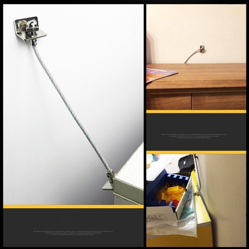 Childproof Anti-Tip Furniture Cabinet Safety Strap Kids Anti-inverted Fastener