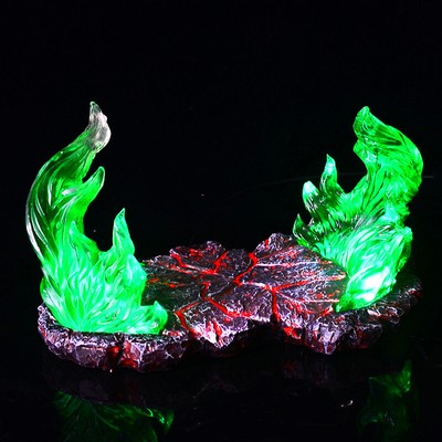 LED Light Battle Scene Model Flame Magma Base Platform Action Figure Model Gift