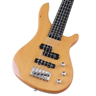 New Natural Active 5 String 43 Inch Electric Bass Guitar Solid Okoume Wood Body