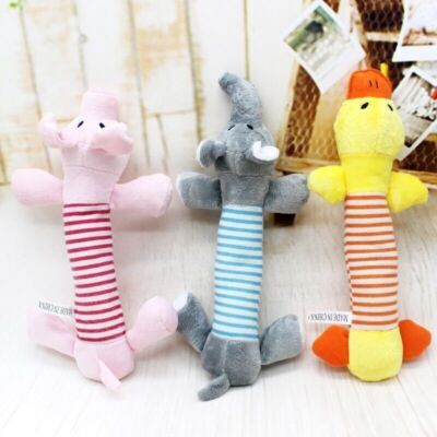Durable Plush Chew Sound Dog Squeaky Toys 3Pack Dog Toys for Aggressive Chewers