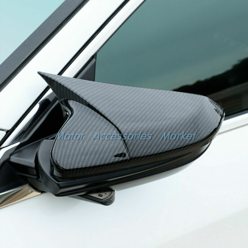 New Carbon Fiber Demon Horn Rearview Mirror Cover Trim For Honda Civic Insight