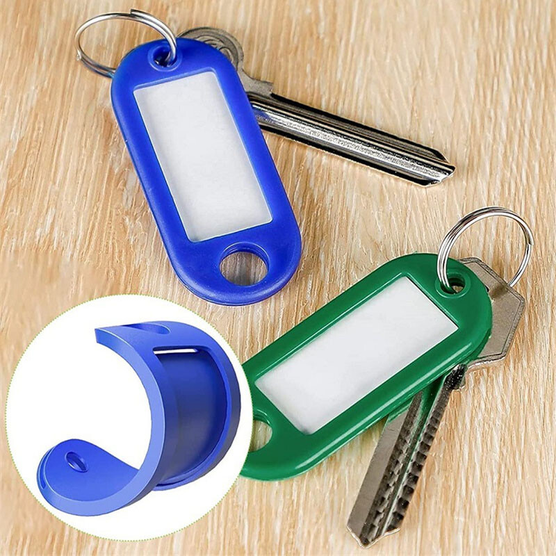 Keychain Label 50pcs Label Plate For Marking Items Luggage USB Sticks ID Tag