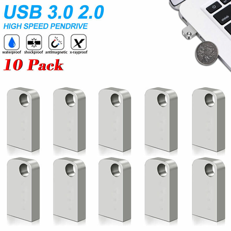 10 Pack Usb Flash Drive 3.0 I 2.0 64gb 32gb 16gb 8gb 2gb Mini Thumb Memory Stick