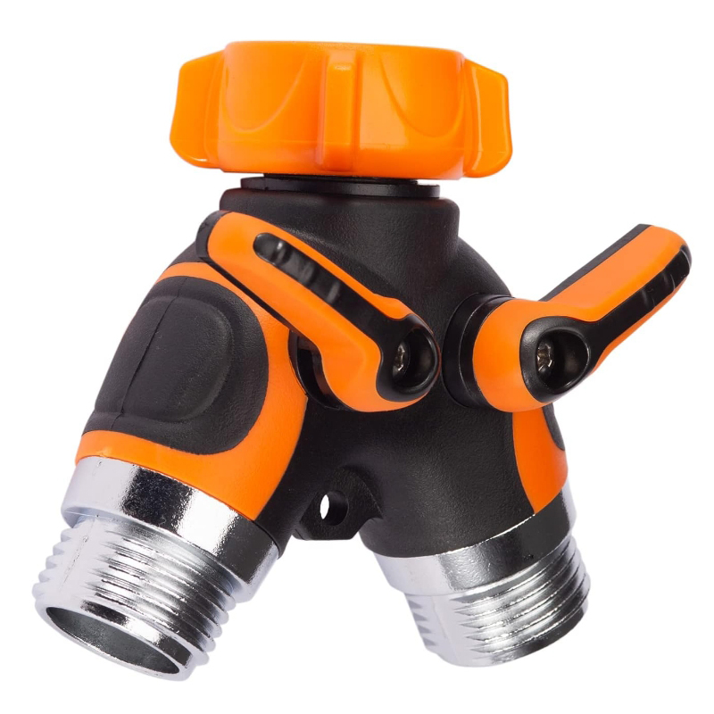Giraffe Tools Garden Hose Splitter 2 Way Heavy Duty, 3/4" GHT Y Connector Metal
