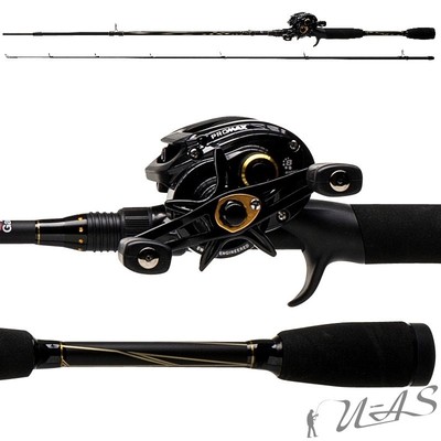 Abu Garcia Combo Promax-L/662M Carbon Baitcast Rute & Top Baitcast Rolle LH Kva