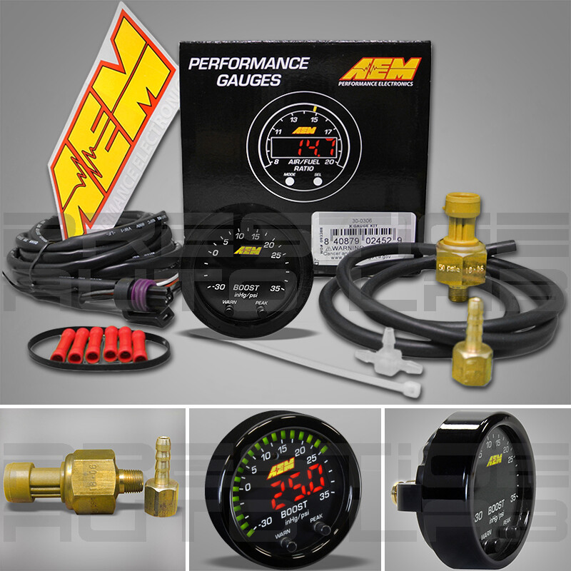 AEM 30-0306 X-Series Boost Pressure Display Gauge -30 ~ 35 PSI / Bar -1 ~ 2.5