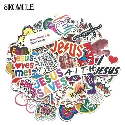 10/30/50PCS Cartoon Jesus Christ Love Faith Cute Sticker Case Suitcase DIY Toy