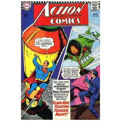 Action Comics #348  - 1938 series DC comics VG+ Full description below [i~