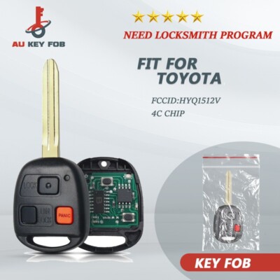 Car Key Fob Keyless Entry Remote fits Toyota FJ Cruiser, Land Cruiser 4C Chip
