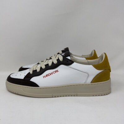 

Мужская обувь HARD WORK Sneakers S03 Белый Темно-коричневый Охра I2022, Multicoloured
