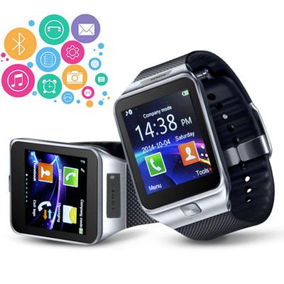 Bluetooth SmartWatch + Phone w/ Optional SIM + Pedometer + Camera + SMS Notify
