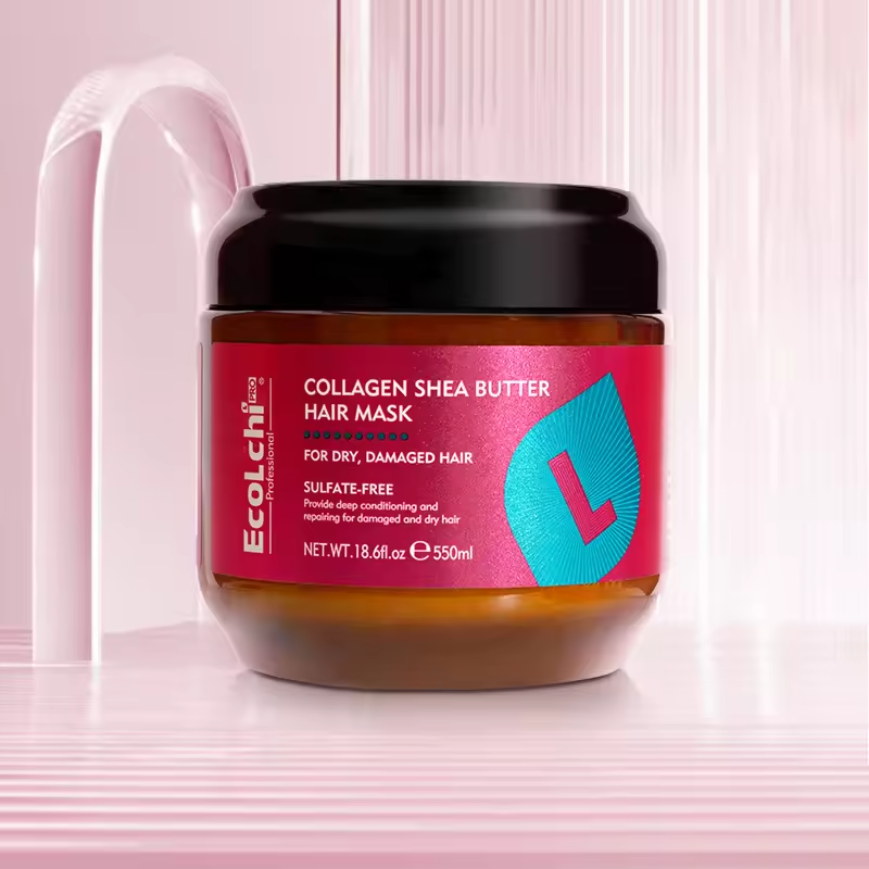EcoLchi SHEA BUTTER HAIR MASK Boosting Hair Repair Mask Deep Conditioning 550ml