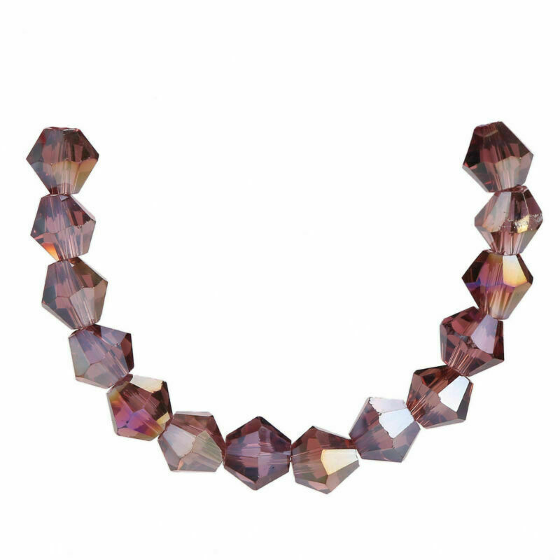 50pcs Glass Bead Crystal Faceted DIY Spacer Beads 6mm Loose