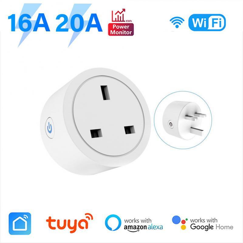 16A/20A Tuya WiFi Smart Plug Smart Life APP Control UK