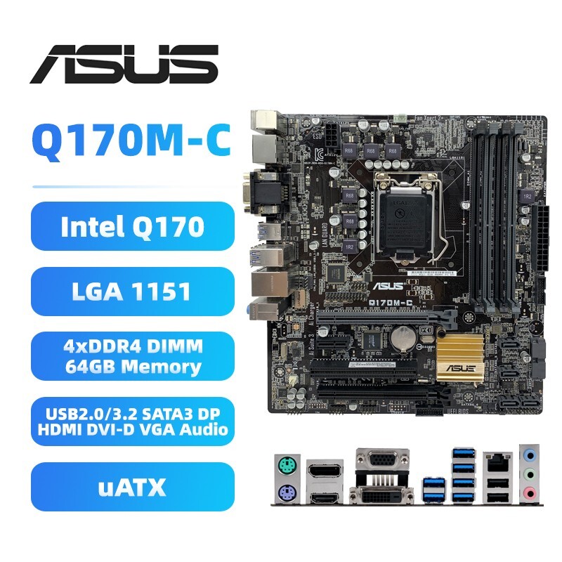 For ASROCK H170M ITX/DL motherboard H170 LGA1151 DDR4 32G
