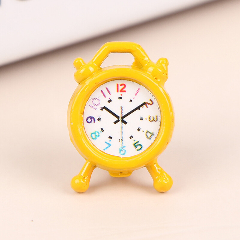 Mini Alarm Clock 112 Dollhouse Miniature Alarm Clock Model Doll Home