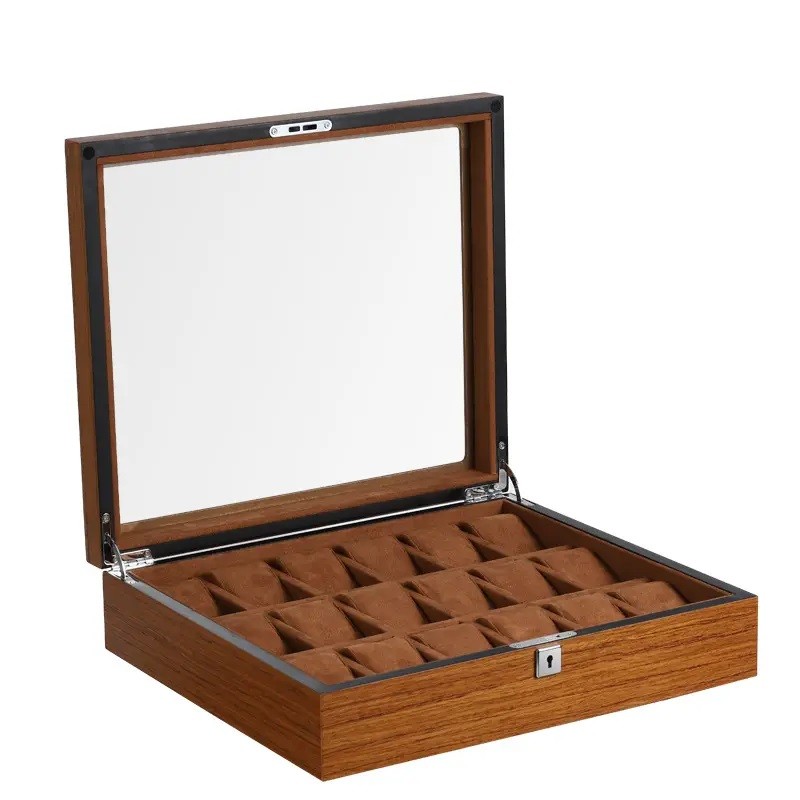 QUALITY Mens Matte Wood Watch Display Case Collection Storage Holder Wooden Box