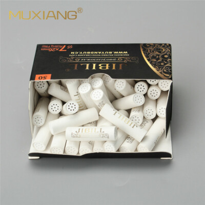 JIBILL 7mm Activated Carbon Filters For Tobacco Smoking Pipe 50pcs Pipe Filters
