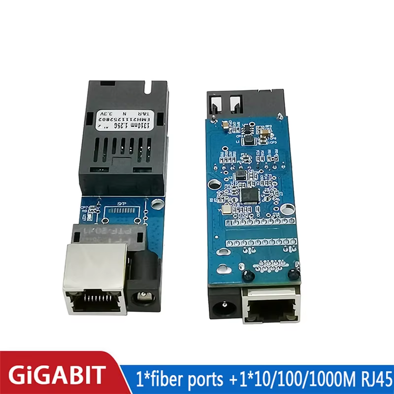 Mini media converter 1 port fiber 1 rj45 Fiber switch 1G1E gigabit optical fiber