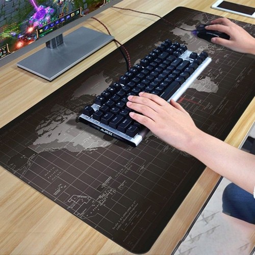 90x40cm Black World Map Extended Gaming Wide Large Mouse Pad Desk