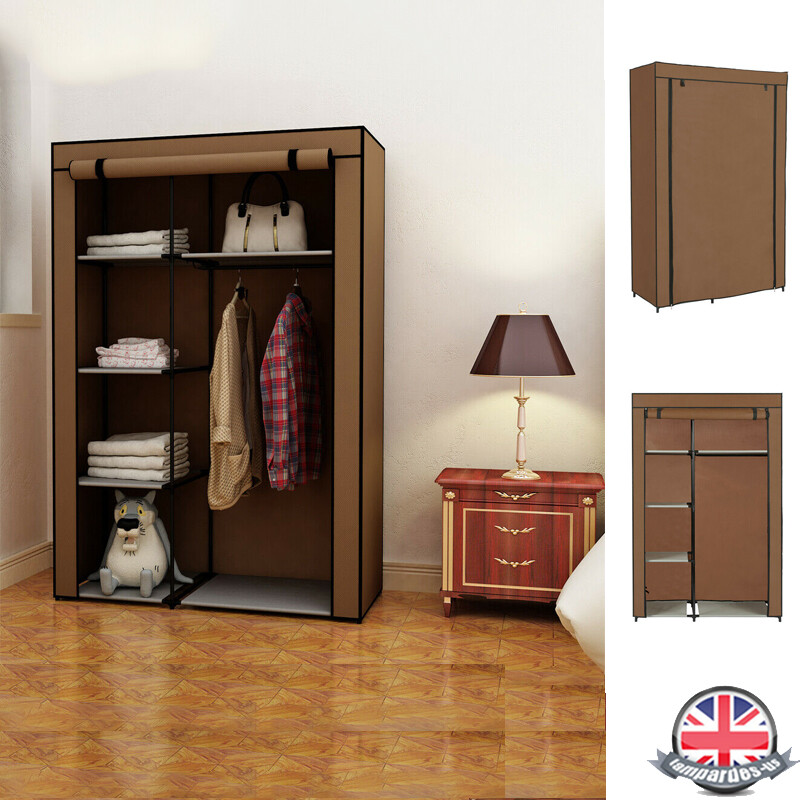 Storage Organizer Uk Shelving Hanging Home Cupboard Rail Canvas