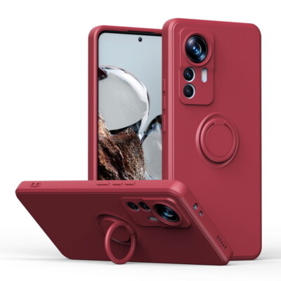 For Xiaomi Redmi Note 12 11 10 Pro Mi 12T 11T Pro Ring Stand Silicone Case Cover