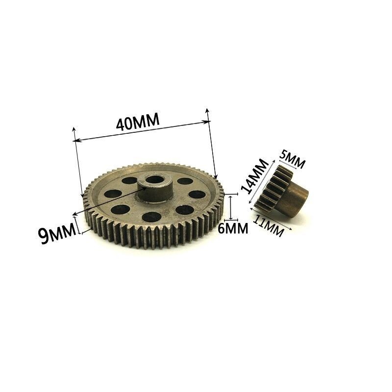 HSP RC 1//10 11184 /& 11181 Differential Metal Steel Main Gear 64T Motor Gear 21T