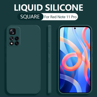 For Xiaomi Redmi Note 8 9 10 11 12 Pro 11T Liquid Silicone Shockproof Case Cover