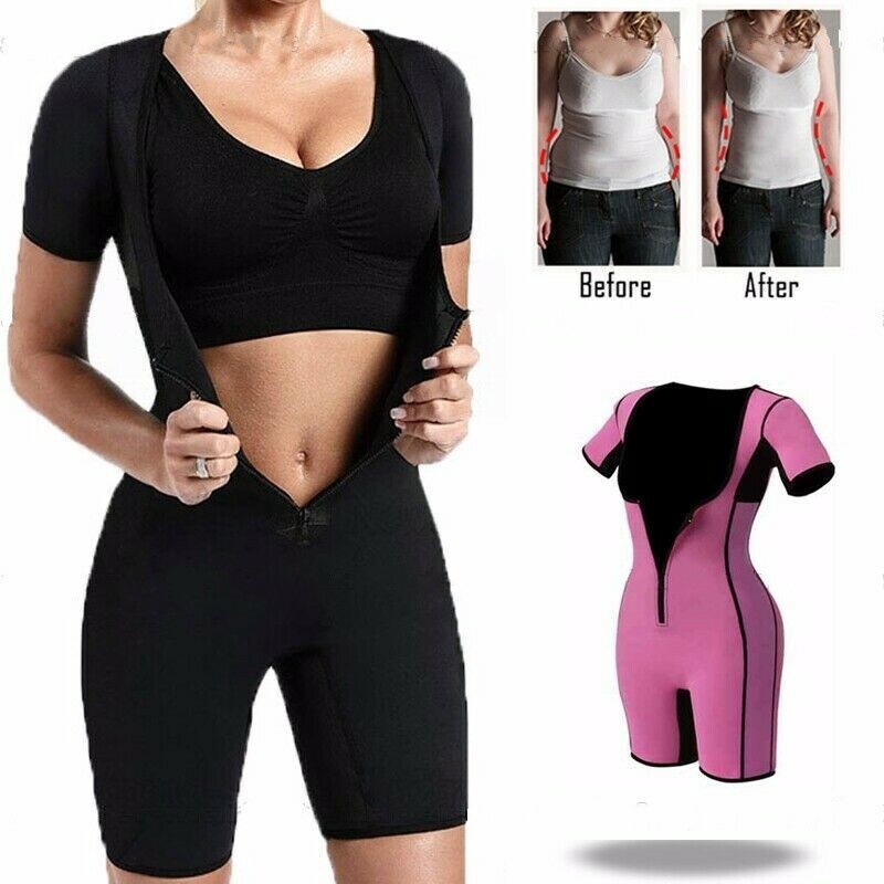 New Neoprene Ultra Full Body Shaper Sauna Sweat Suit Gym Sports For Women US