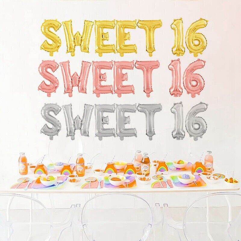 16 Sweet Sixteen 16th Foil Balloons Boy And Girl Birthday