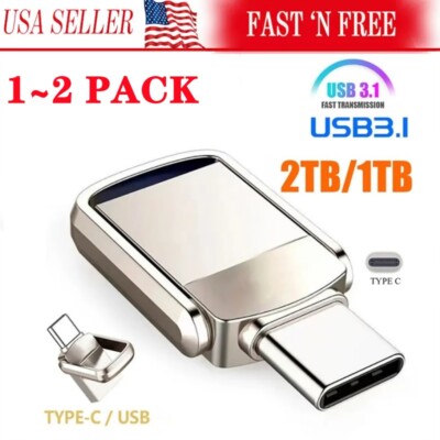 Type C USB 3.0 Flash Drive Thumb Drive Memory Stick for PC Laptop 1TB 2TB lot