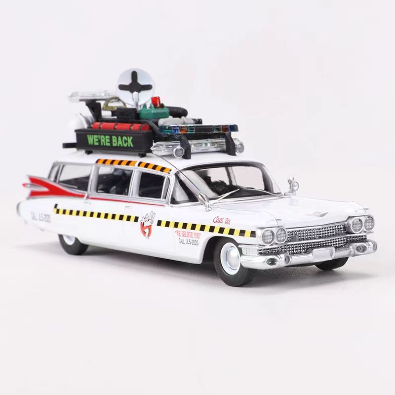 1/64 YS Model ゴーストバスターズ ECTO 1A YS 1/64 Cadillac Ghostbusters ECTO-1A Diecast Model Car