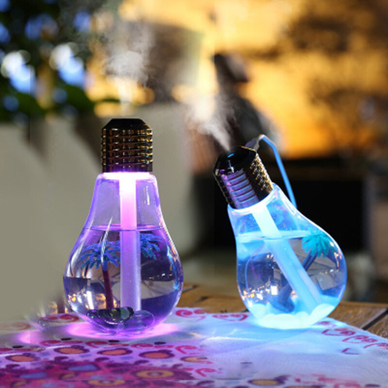 Bulb Humidifier Air Ultrasonic LED USB Aroma Essential Oil Diffuser C