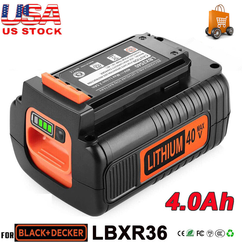 4.0Ah 40V Lithium Battery for Black Decker LBXR36 4.0AH 40 Volt Max LBX2040 New